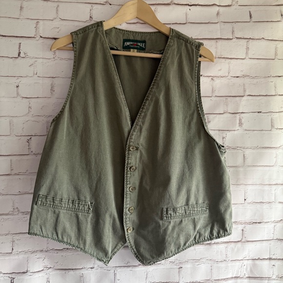 American Eagle Outfitters Tops - Vintage American Eagle Outfitters Olive Vest